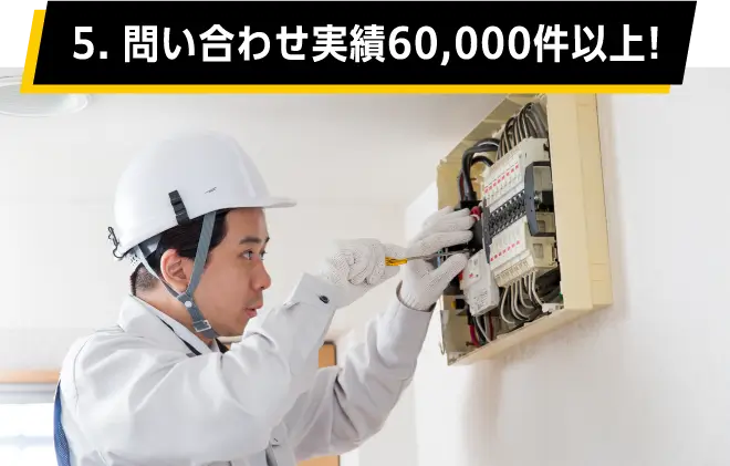 05.問い合わせ実績60,000件以上！