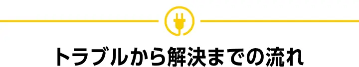 トラブルから解決までの流れ